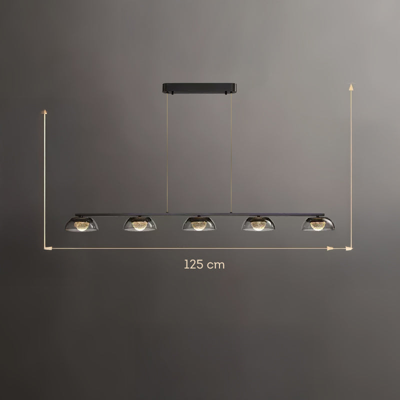 LOUIS Linear Chandelier by Lampadom - angle view