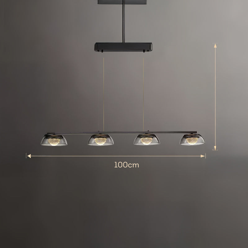 LOUIS Linear Chandelier by Lampadom - side view