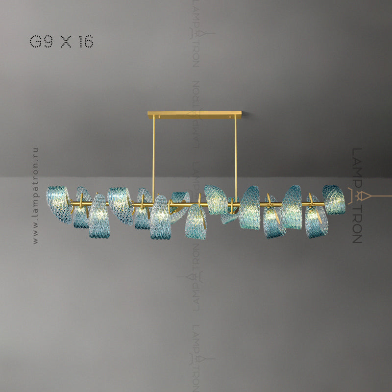 LUCIA Linear Chandelier by Lampadom - top view