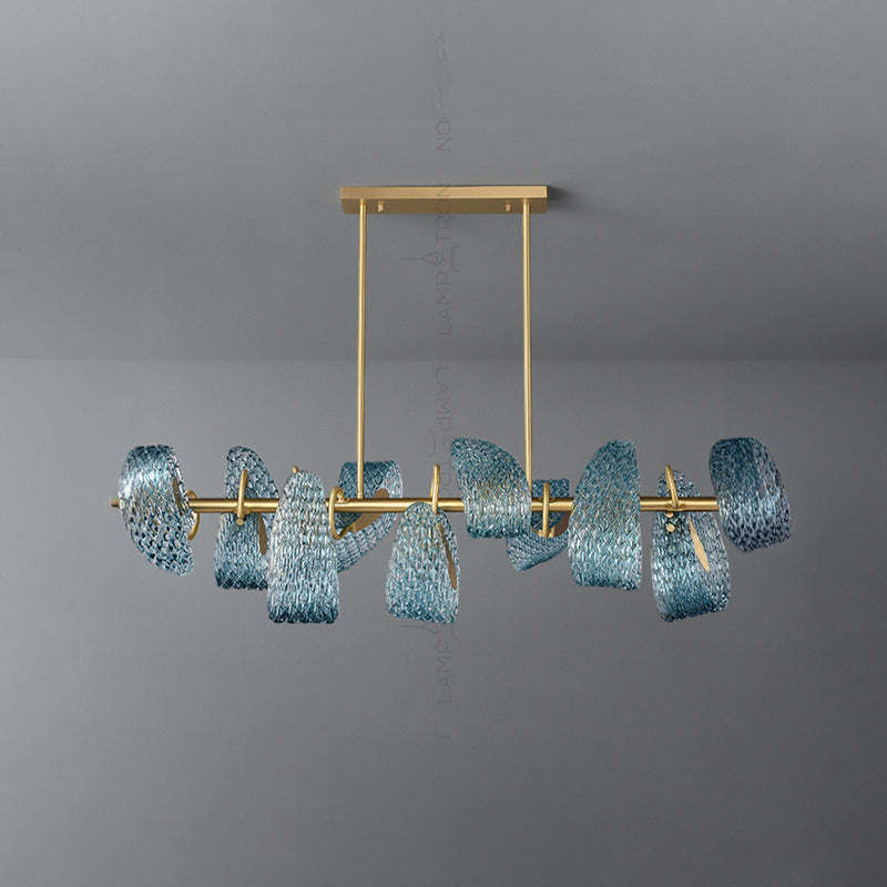 LUCIA Linear Chandelier by Lampadom - side view