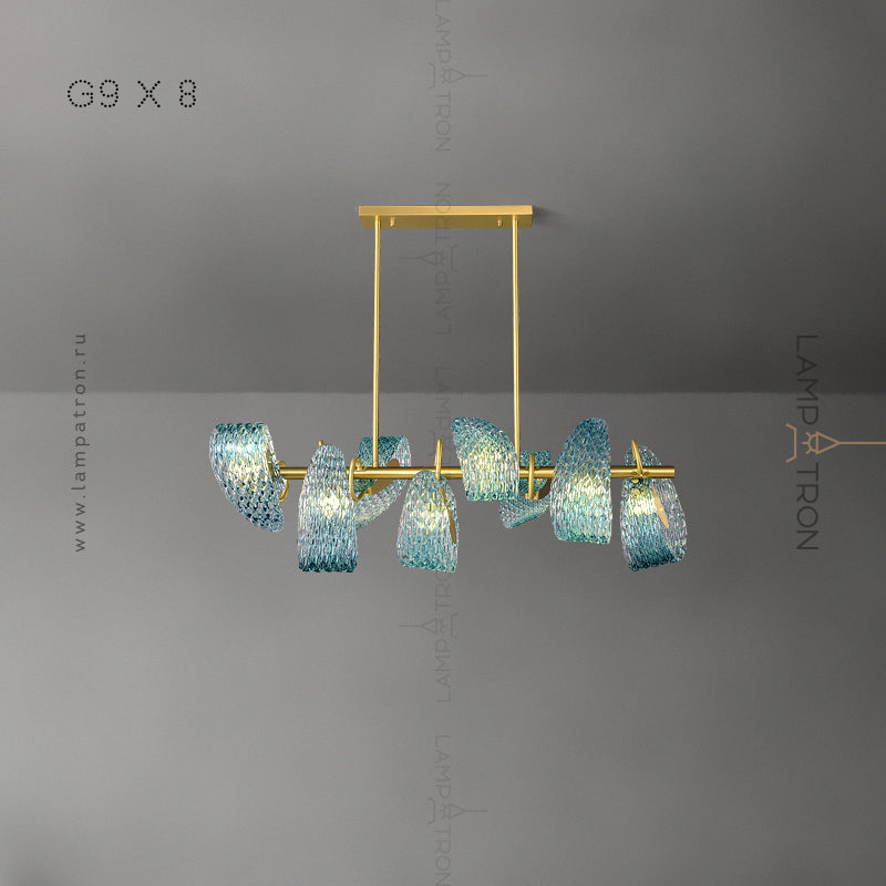 LUCIA Linear Chandelier by Lampadom - scale reference
