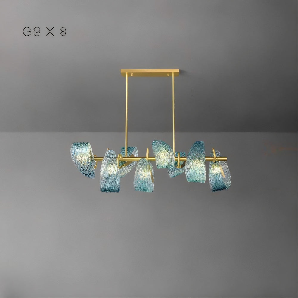 LUCIA Linear Chandelier by Lampadom - side view