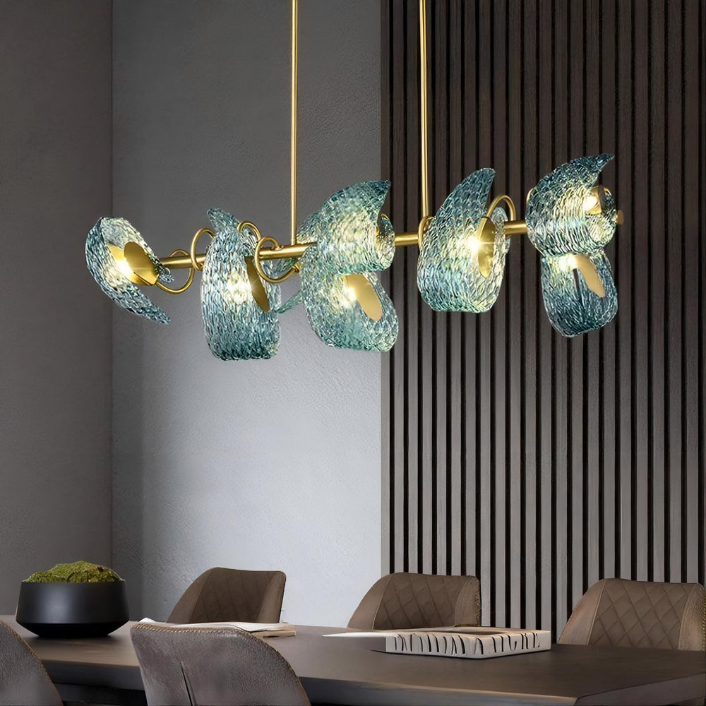 LUCIA Linear Chandelier by Lampadom - angle view