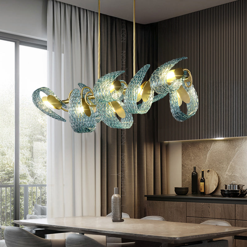 LUCIA Linear Chandelier by Lampadom - top view