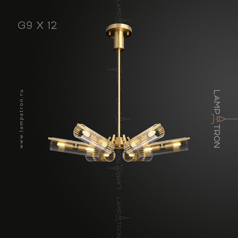 LUCINA Chandelier by Lampadom - side view