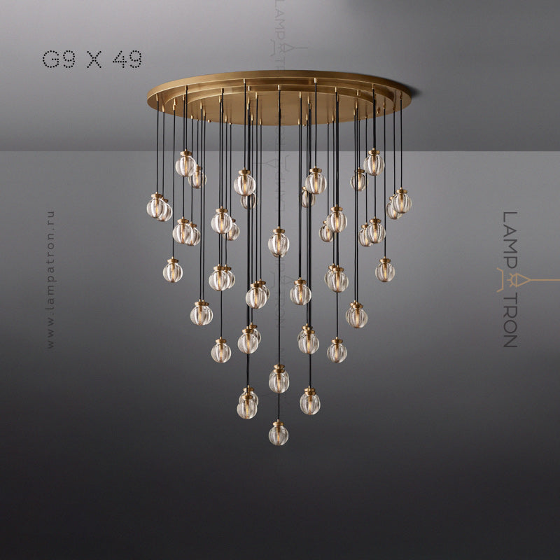 MAIBEL MORE Cascade Light by Lampadom - side view