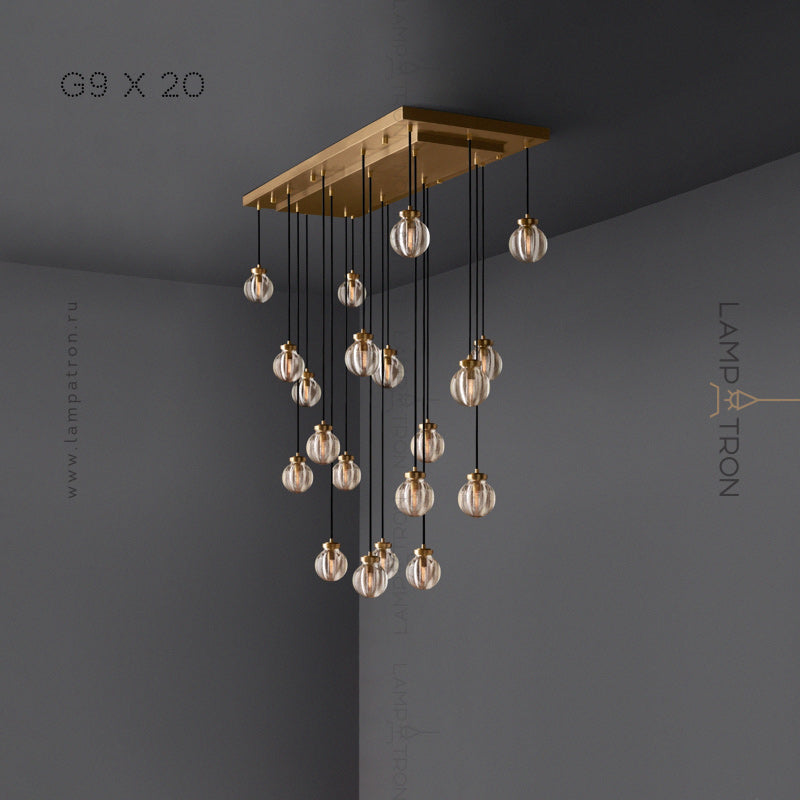 MAIBEL MORE Cascade Light by Lampadom - scale reference