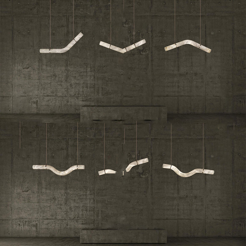 MAILIN Linear Chandelier by Lampadom - side view