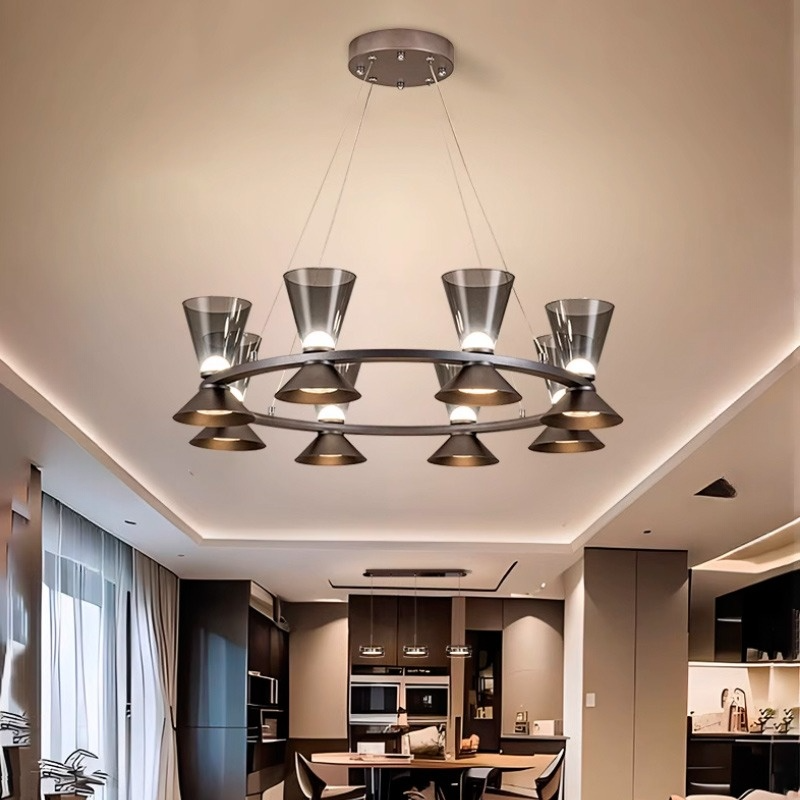 MALCOLM RING Chandelier by Lampadom - side view