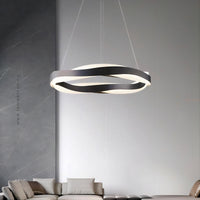 MALIKA BLACK Ring Chandelier by Lampadom - ambient shot