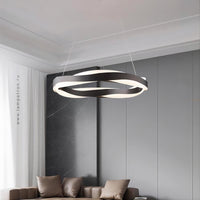 MALIKA BLACK Ring Chandelier by Lampadom - angle view