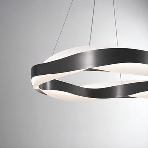MALIKA BLACK Ring Chandelier by Lampadom