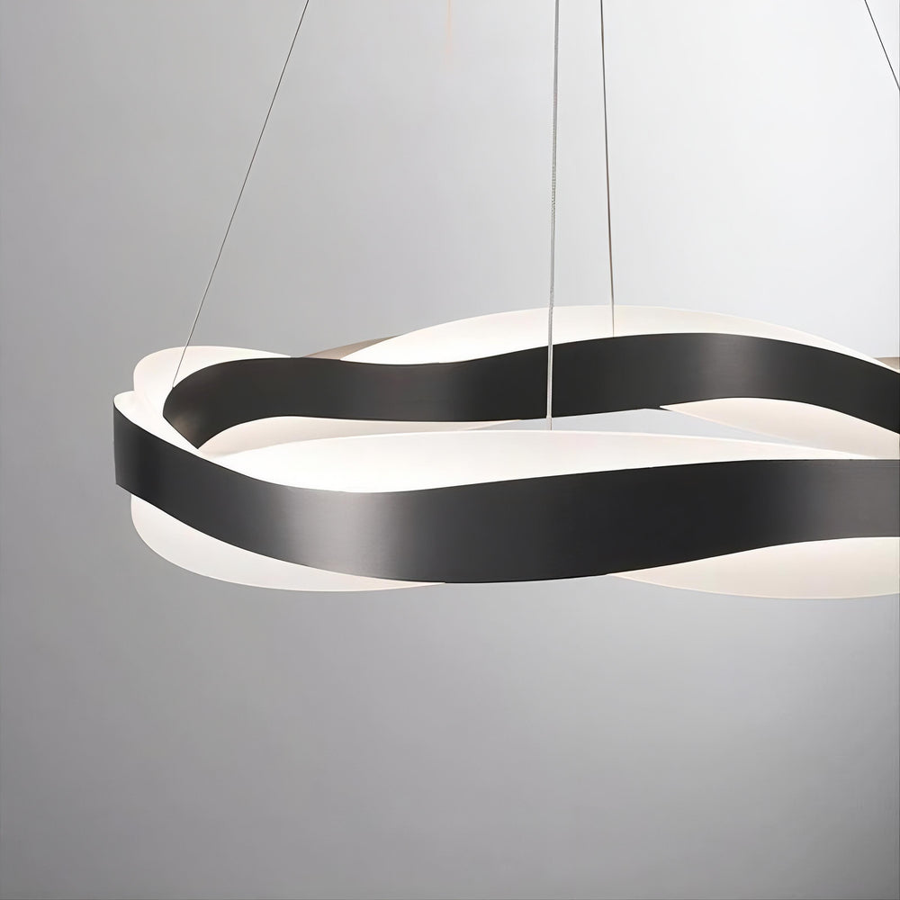 MALIKA BLACK Ring Chandelier by Lampadom - scale reference