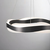 MALIKA BLACK Ring Chandelier by Lampadom - scale reference