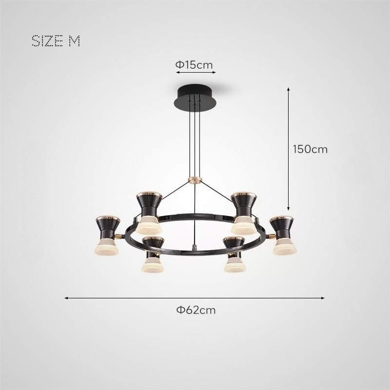 MANASSE Ring Chandelier by Lampadom - side view