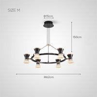 MANASSE Ring Chandelier by Lampadom - side view