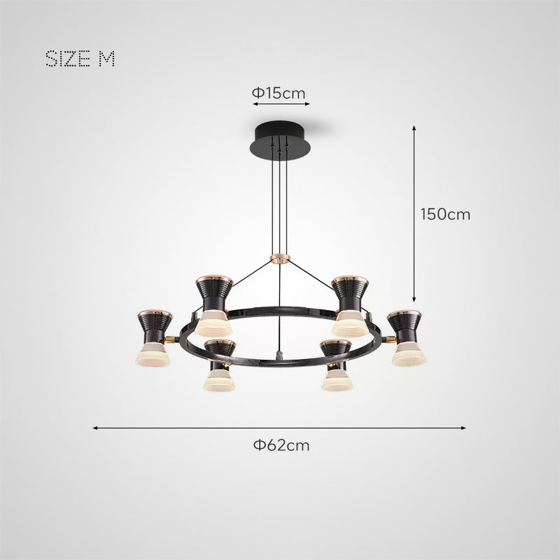 MANASSE Ring Chandelier by Lampadom - close-up