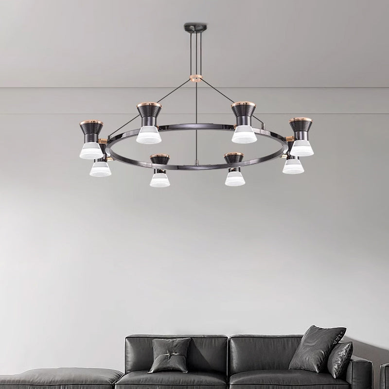 MANASSE Ring Chandelier by Lampadom - side view