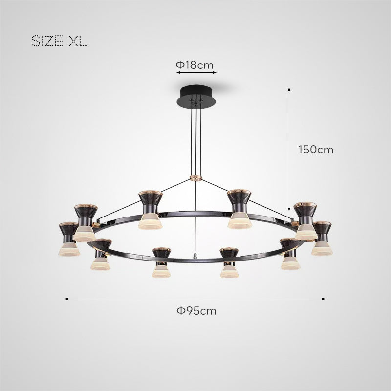 MANASSE Ring Chandelier by Lampadom - scale reference