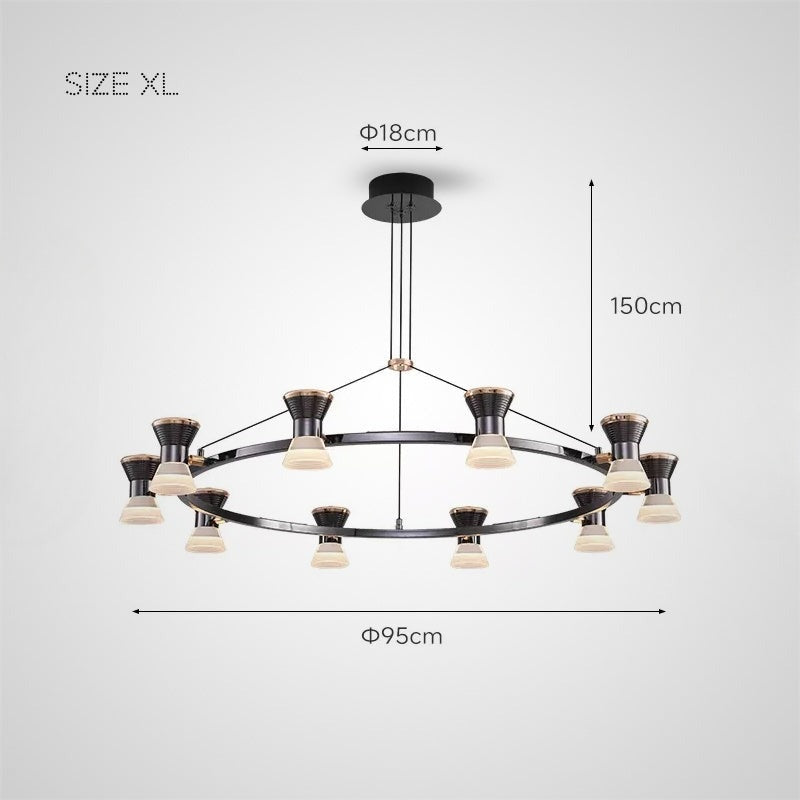 MANASSE Ring Chandelier by Lampadom - detail view