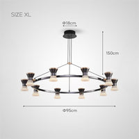 MANASSE Ring Chandelier by Lampadom - detail view