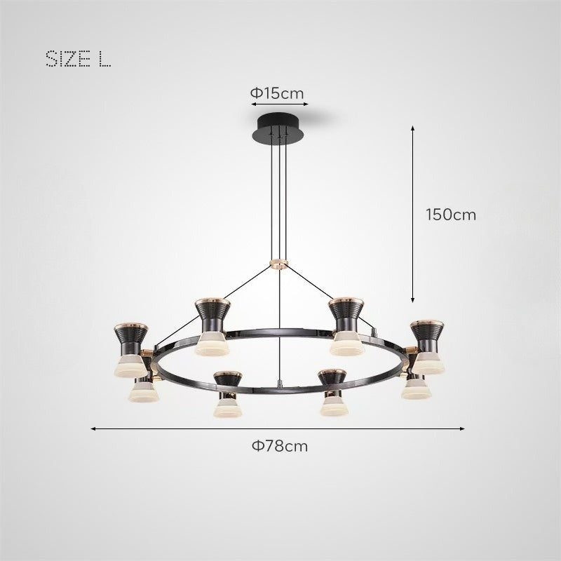 MANASSE Ring Chandelier by Lampadom - close-up