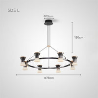MANASSE Ring Chandelier by Lampadom - close-up