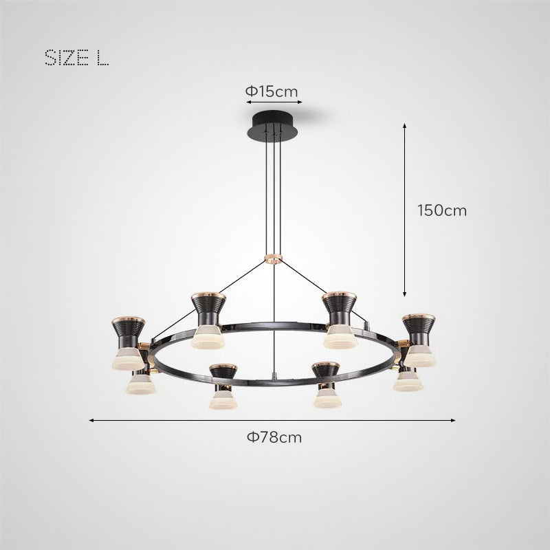 MANASSE Ring Chandelier by Lampadom - detail view