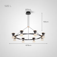 MANASSE Ring Chandelier by Lampadom - detail view