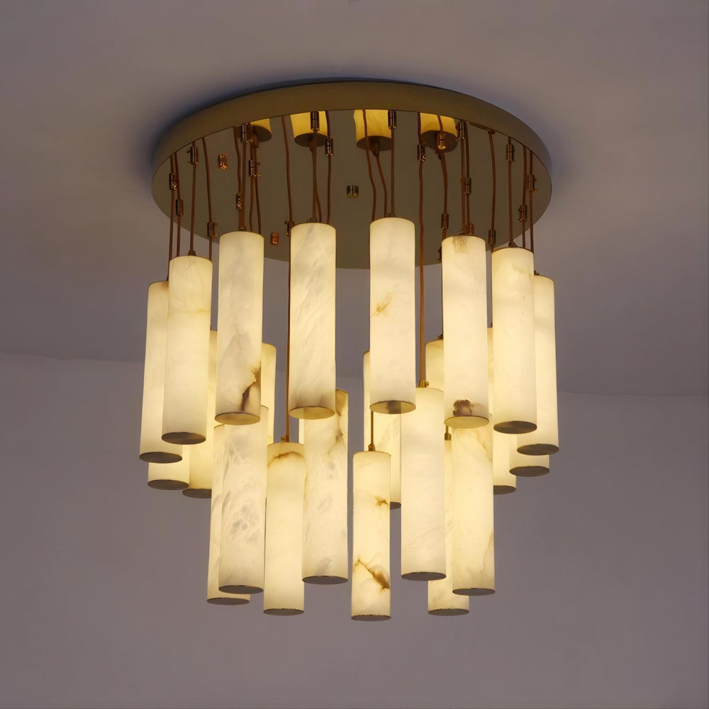 MARBLE GOLD Chandelier by Lampadom - scale reference