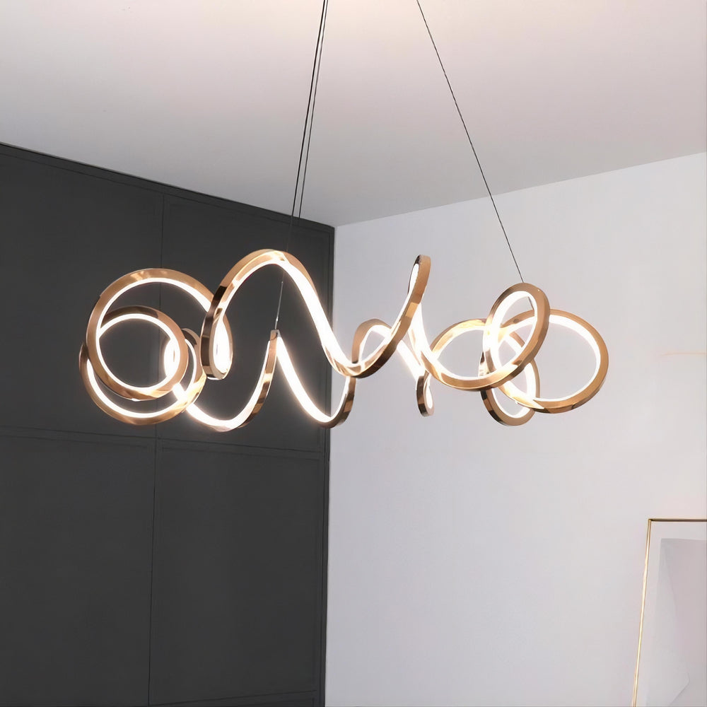 MARCELA Ring Chandelier by Lampadom - scale reference