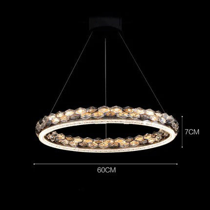 MARCELIUS Ring Chandelier by Lampadom - close-up