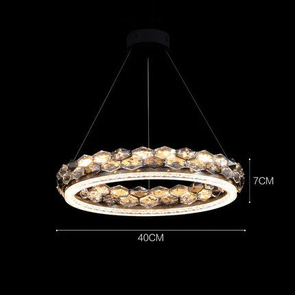 MARCELIUS Ring Chandelier by Lampadom - side view
