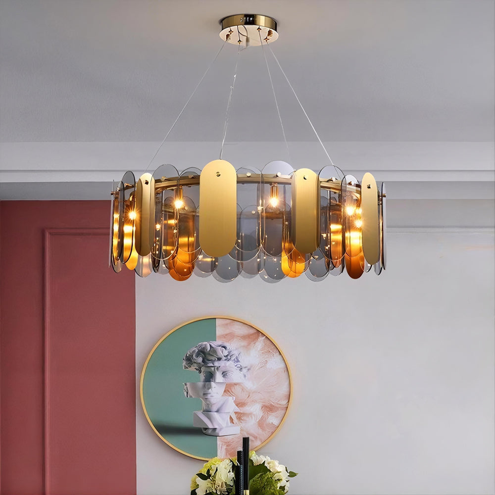 MARLINA GLOSS Ring Chandelier by Lampadom - side view