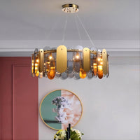 MARLINA GLOSS Ring Chandelier by Lampadom - side view