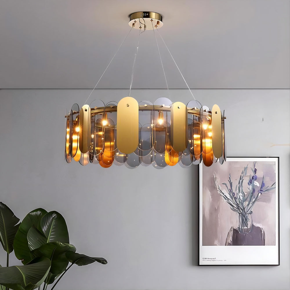 MARLINA GLOSS Ring Chandelier by Lampadom - close-up