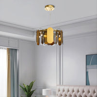 MARLINA GLOSS Ring Chandelier by Lampadom - top view