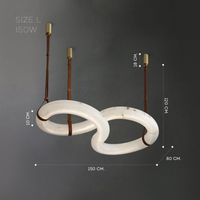 MAURICE Chandelier Chandelier in Marble by Lampadom - view 10
