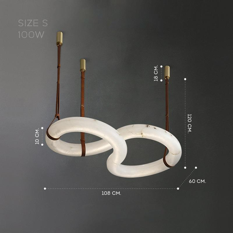 MAURICE Chandelier Chandelier in Marble by Lampadom - view 10