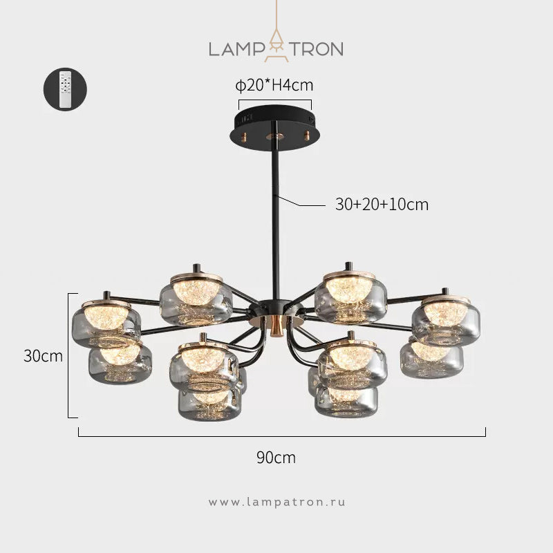 MAYER CH Chandelier by Lampadom - scale reference