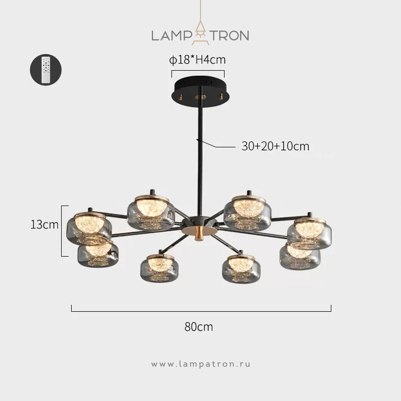 MAYER CH Chandelier by Lampadom - detail view