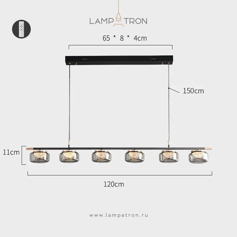 MAYER Linear Chandelier by Lampadom - angle view