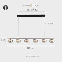 MAYER Linear Chandelier by Lampadom - angle view