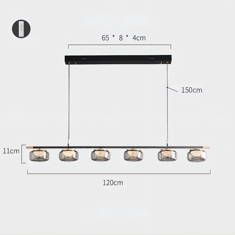 MAYER Linear Chandelier by Lampadom - close-up