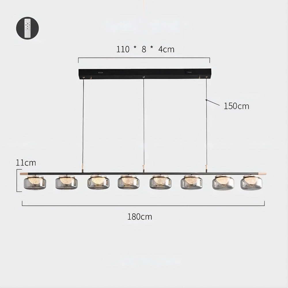 MAYER Linear Chandelier by Lampadom - scale reference