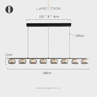 MAYER Linear Chandelier by Lampadom - close-up
