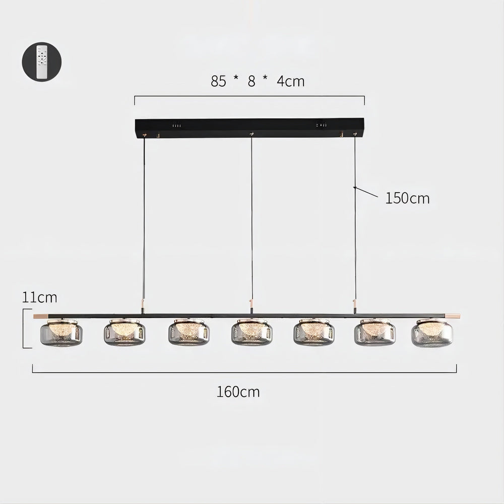 MAYER Linear Chandelier by Lampadom - detail view