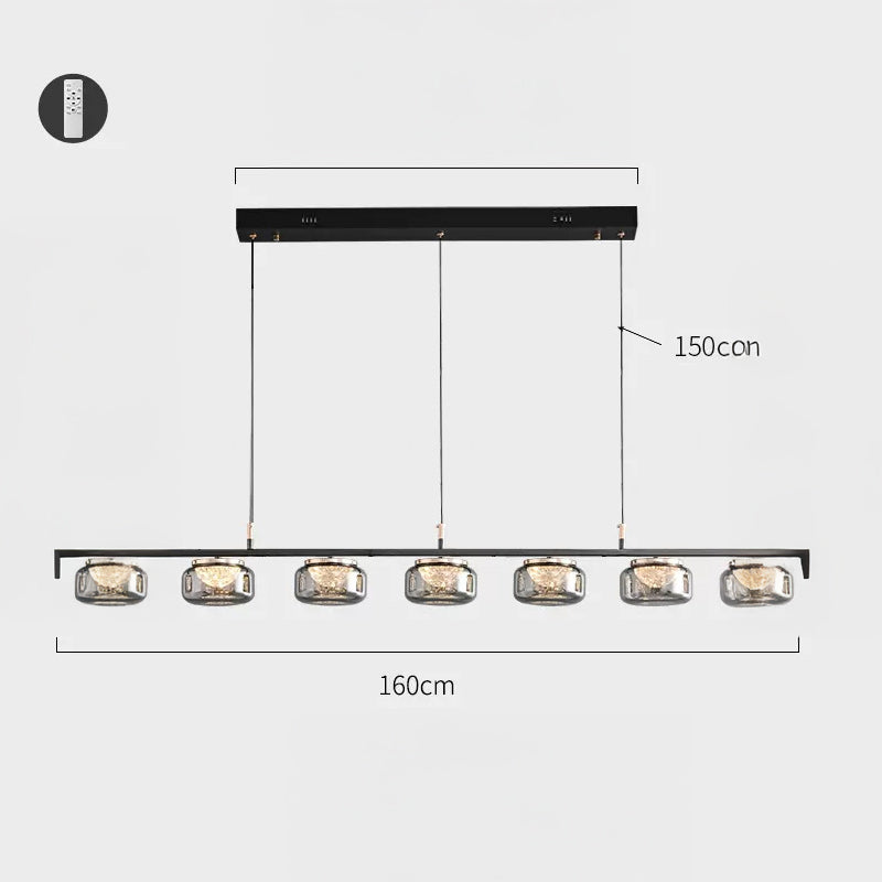 MAYER Linear Chandelier by Lampadom - scale reference