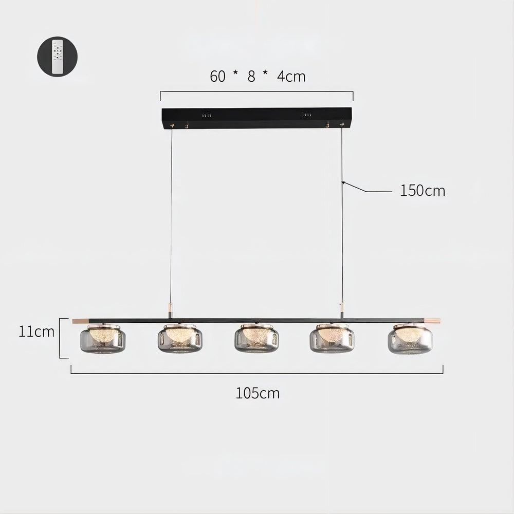 MAYER Linear Chandelier by Lampadom - side view