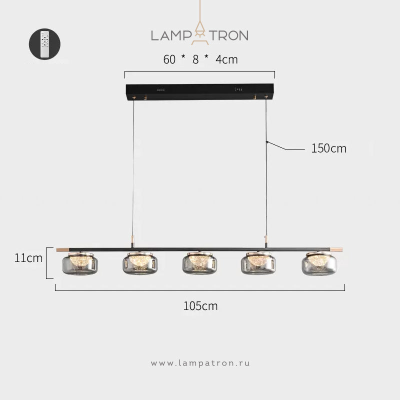 MAYER Linear Chandelier by Lampadom - top view